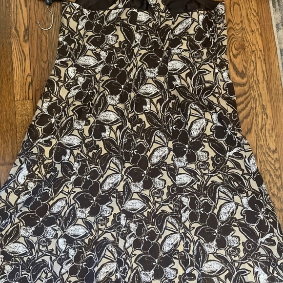 NWT Halter  Linen A line Full skirt Floral Easter Boho Dress - Picture 3 of 5